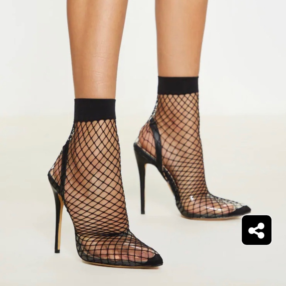 Fishnet Clear Boots